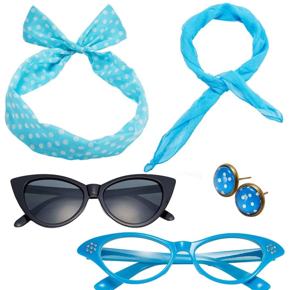 ✨RETRO GAL BLUE 50/60’s SWING LOOK COSTUME SET✨NWT